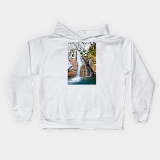 The Black Cave waterfall Kids Hoodie